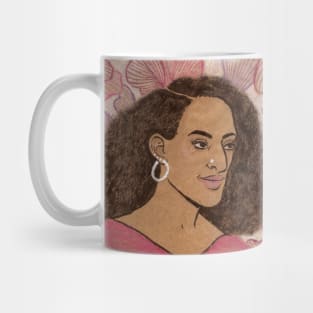 Brown Floral Babe Mug